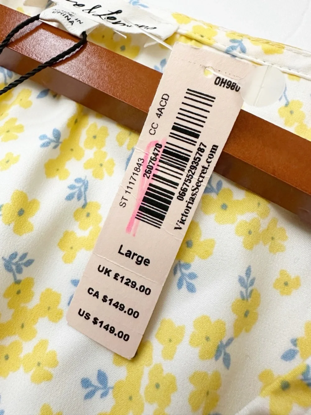 NWT For Love and Lemons Yellow Floral Daffodil Lace Robe Dress L - Picture 11 of 16